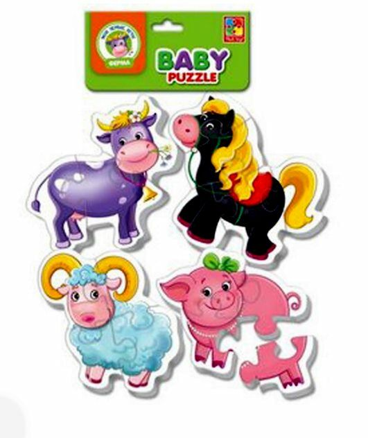 пазли м'які ферма baby puzzle 4 пазла артикул VT1106-86 Ціна (цена) 57.60грн. | придбати  купити (купить) пазли м'які ферма baby puzzle 4 пазла артикул VT1106-86 доставка по Украине, купить книгу, детские игрушки, компакт диски 0