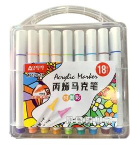 Набір скетч маркерів Акрилових 18 штук трикутний корпус M6128-18