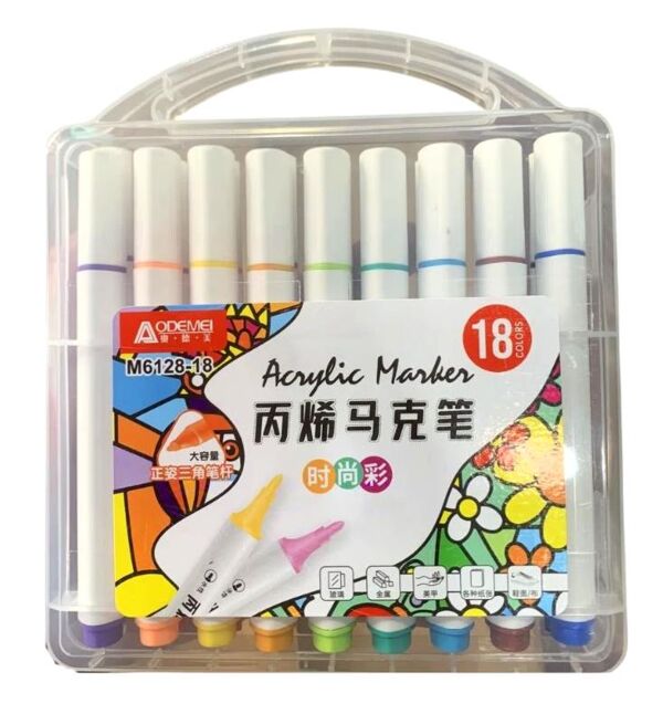 Набір скетч маркерів Акрилових 18 штук трикутний корпус M6128-18 Ціна (цена) 83.30грн. | придбати  купити (купить) Набір скетч маркерів Акрилових 18 штук трикутний корпус M6128-18 доставка по Украине, купить книгу, детские игрушки, компакт диски 0