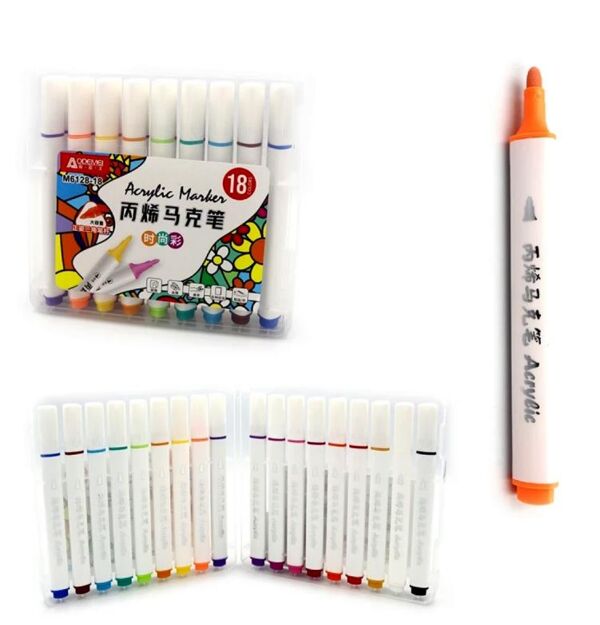 Набір скетч маркерів Акрилових 18 штук трикутний корпус M6128-18 Ціна (цена) 83.30грн. | придбати  купити (купить) Набір скетч маркерів Акрилових 18 штук трикутний корпус M6128-18 доставка по Украине, купить книгу, детские игрушки, компакт диски 1