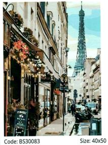 Розпис по номерах 40х50 BS30083 Париж з-за рогу brushme Брашми