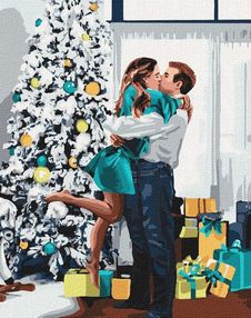 Розпис по номерах 40х50 КНО4637 Новорічний настрій "Ідейка"