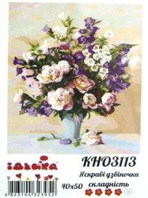 Розпис по номерах 40х50 КНО3113 Яскраві дзвіночки "Ідейка"