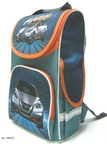 рюкзак ортопедичний    Leader 988572 Smile Сіра машина розмір 33*26*16см