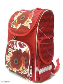 рюкзак ортопедичний    Leader 988628 Smile Червоні маки розмір 33*26*16см