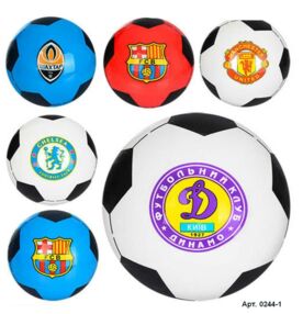 мяч гумовий дитячий футбольні клуби малюнки в асортименті MS 0244-1