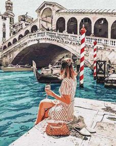 ИД Розпис по номерах 40х50 КНО4526 Закохана у Венецію "Ідейка" 4823104304807