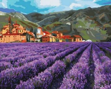 Розпис по номерах 40х50 КНО2216 Гірська лаванда "Ідейка"