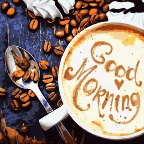 Розпис по номерах 40х40 КНО5523 Good Morning "Ідейка"