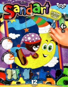 набір для творчості фреска з кольорового піску Sandart Fresco SA-02-01 ведмедик на міс