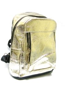 Рюкзак шкірзам 41224-UN блискучий золотистий