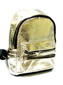Рюкзак шкірзам 41227-UN блискучий золотистий