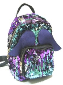 Рюкзак дитячий з паєтками Крила 23х20х12см (3257)шкірзам