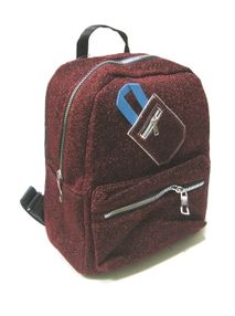 Рюкзак тканевий 41374-UN бордовий з чорним