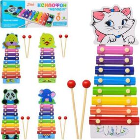 гра деревяна ксилофон тварина 8 тонів 4 види md 0712