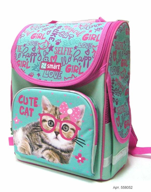 Рюкзак Smart PG11/558052 Cute Cat каркасний 34х26х14см Ціна (цена) 582.60грн. | придбати  купити (купить) Рюкзак Smart PG11/558052 Cute Cat каркасний 34х26х14см доставка по Украине, купить книгу, детские игрушки, компакт диски 1