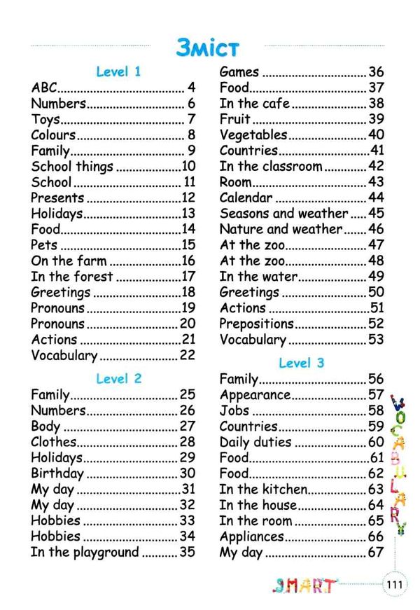 англійська мова 1-4 клас smart vocabulary for kids англійський словник 1100 слів та фраз Ціна (цена) 89.80грн. | придбати  купити (купить) англійська мова 1-4 клас smart vocabulary for kids англійський словник 1100 слів та фраз доставка по Украине, купить книгу, детские игрушки, компакт диски 3
