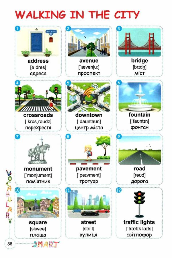 англійська мова 1-4 клас smart vocabulary for kids англійський словник 1100 слів та фраз Ціна (цена) 89.80грн. | придбати  купити (купить) англійська мова 1-4 клас smart vocabulary for kids англійський словник 1100 слів та фраз доставка по Украине, купить книгу, детские игрушки, компакт диски 6