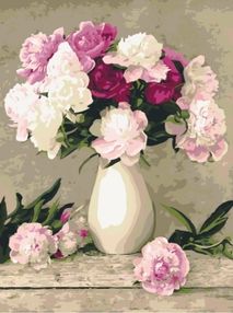 Розпис по номерах 40х50 КНО2084 Букети. Прикраса саду "Ідейка"