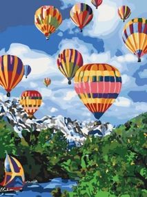 Розпис по номерах 40х50 КНО2227 Підкорюючи небо "Ідейка"