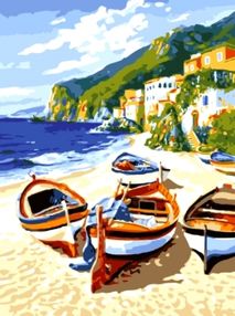 картина по номерам идейка   розпис по номерах ідейка  артикул КНО2721 тиха гава