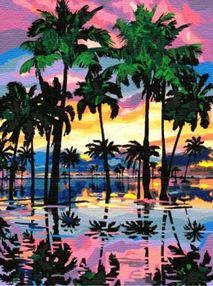 Розпис по номерах 40х50 КНО2289 Південна романтика "Ідейка"