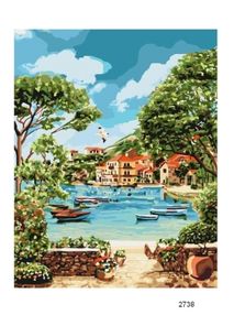 Розпис по номерах 40х50 КНО2738 Відпочинок у бухті "Ідейка"