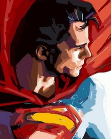 Набор для акриловой живопись по номерам BrushMe Супермен 40 х 50 см картонная коробка (GX8733)