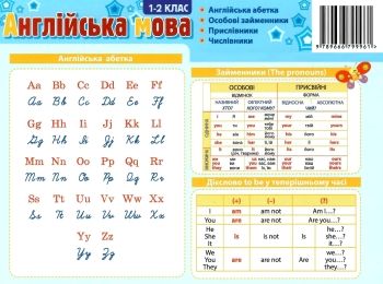 картонка-підказка англійська мова 1-2 клас Ціна (цена) 6.70грн. | придбати  купити (купить) картонка-підказка англійська мова 1-2 клас доставка по Украине, купить книгу, детские игрушки, компакт диски 0