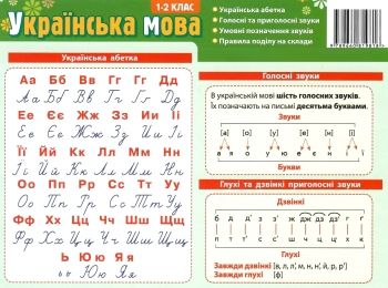 картонка-підказка українська мова 1-2 клас Ціна (цена) 13.00грн. | придбати  купити (купить) картонка-підказка українська мова 1-2 клас доставка по Украине, купить книгу, детские игрушки, компакт диски 0