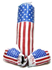 набір для боксу "америка" середній  боксерская грушабокс детский М-USA