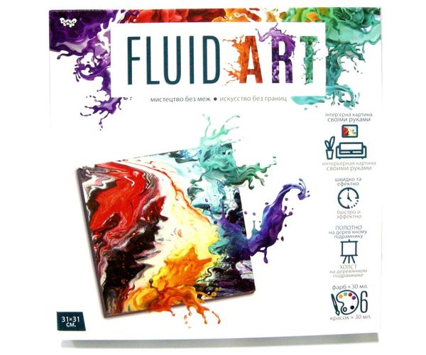 набір для творчості Fluid Art картина флюїд арт FA-01-03 Ціна (цена) 246.40грн. | придбати  купити (купить) набір для творчості Fluid Art картина флюїд арт FA-01-03 доставка по Украине, купить книгу, детские игрушки, компакт диски 1