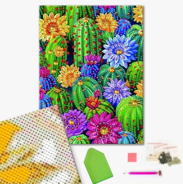 Алмазна мозаїка 25х25 BH014 Квітчасті кактуси brushme Брашми Ціна (цена) 162.50грн. | придбати  купити (купить) Алмазна мозаїка 25х25 BH014 Квітчасті кактуси brushme Брашми доставка по Украине, купить книгу, детские игрушки, компакт диски 1