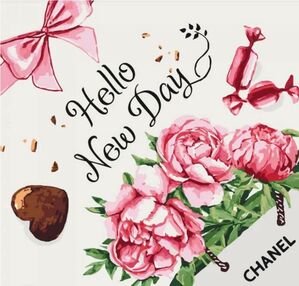 Розпис по номерах 40х40 КНО5525 Hello new day "Ідейка"