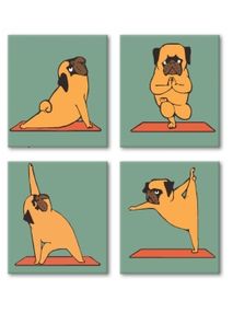 Розпис по номерах 18х18 4шт KNP012 Yoga-dog "Ідейка"