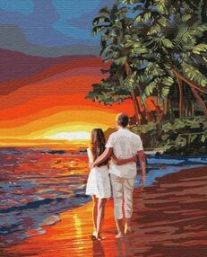 Розпис по номерах 40х50 КНО4741 Романтика на узбережжі "Ідейка"