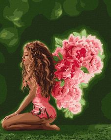 Розпис по номерах 40х50 КНО4754 Квіткові крила "Ідейка"