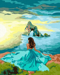 Розпис по номерах 40х50 КНО4762 Лазурний вечір "Ідейка"