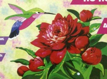 ИД Розпис по полотну 25*30 7132 Яскрава пташка "Ідейка"