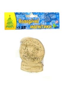 іграшка новорічна магнітики деревяна розмальовка