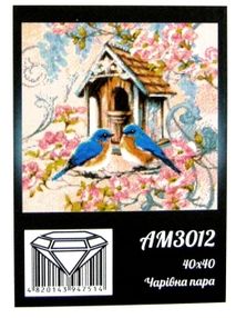 Алмазная мозаика 40*40 АМ3012 Чарівна пара "Ідейка"