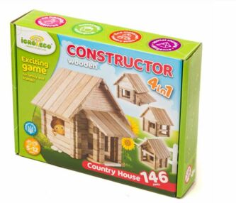 Конструктор деревяний Заміський будиночок 4 в 1 146 деталей 0316