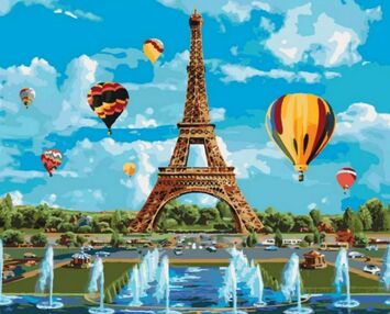 Розпис по номерах 40х50 КНО2179 Місто кохання "Ідейка"