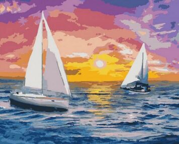 Розпис по номерах 40х50 КНО2731 Зустрічаючи світанок "Ідейка"