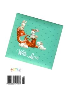 блокнот 100х100 зайчики та олені (тверда обкладинка, поролон) ТО-12