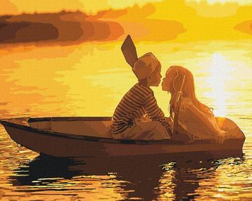 Розпис по номерах 40х50 КНО2322 Перше кохання "Ідейка"