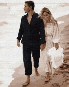 Розпис по номерах 40х50 КНО4750 Побачення на узбережжі "Ідейка"