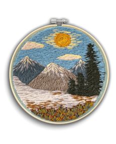 Вишивка гладдю 20х20 EMBR005 Тиша високих гір brushme Брашми