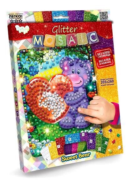 блискуча мозаїка Glitter mosaic БМ-03-05 Sweet Bear Ціна (цена) 53.20грн. | придбати  купити (купить) блискуча мозаїка Glitter mosaic БМ-03-05 Sweet Bear доставка по Украине, купить книгу, детские игрушки, компакт диски 0