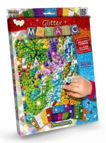 блискуча мозаїка Glitter mosaic БМ-03-09 Dinosaurs
